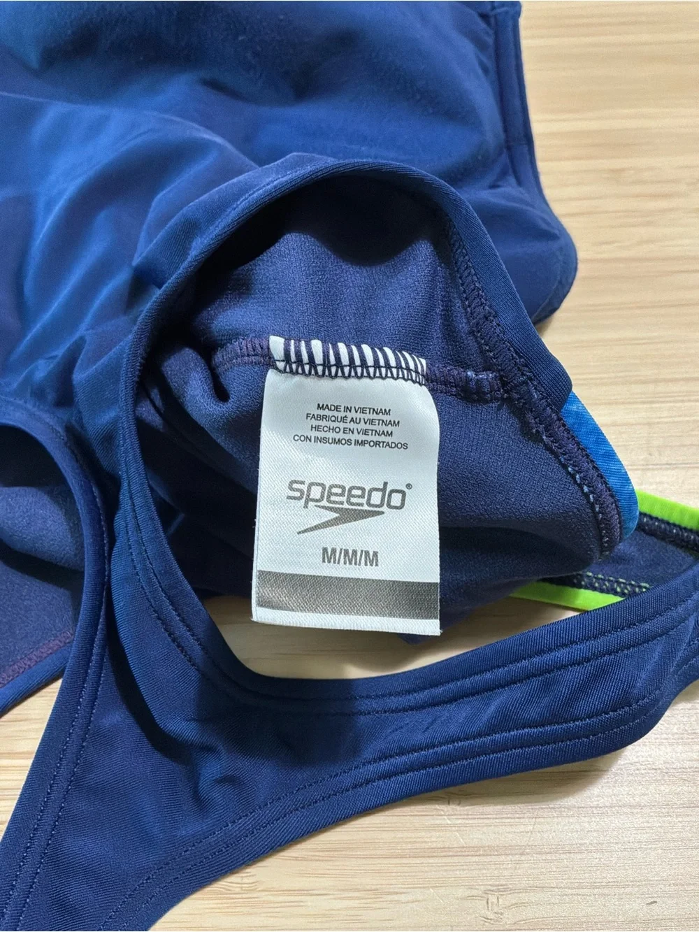 Speedo Girls Navy One-Piece Swimsuit Medium